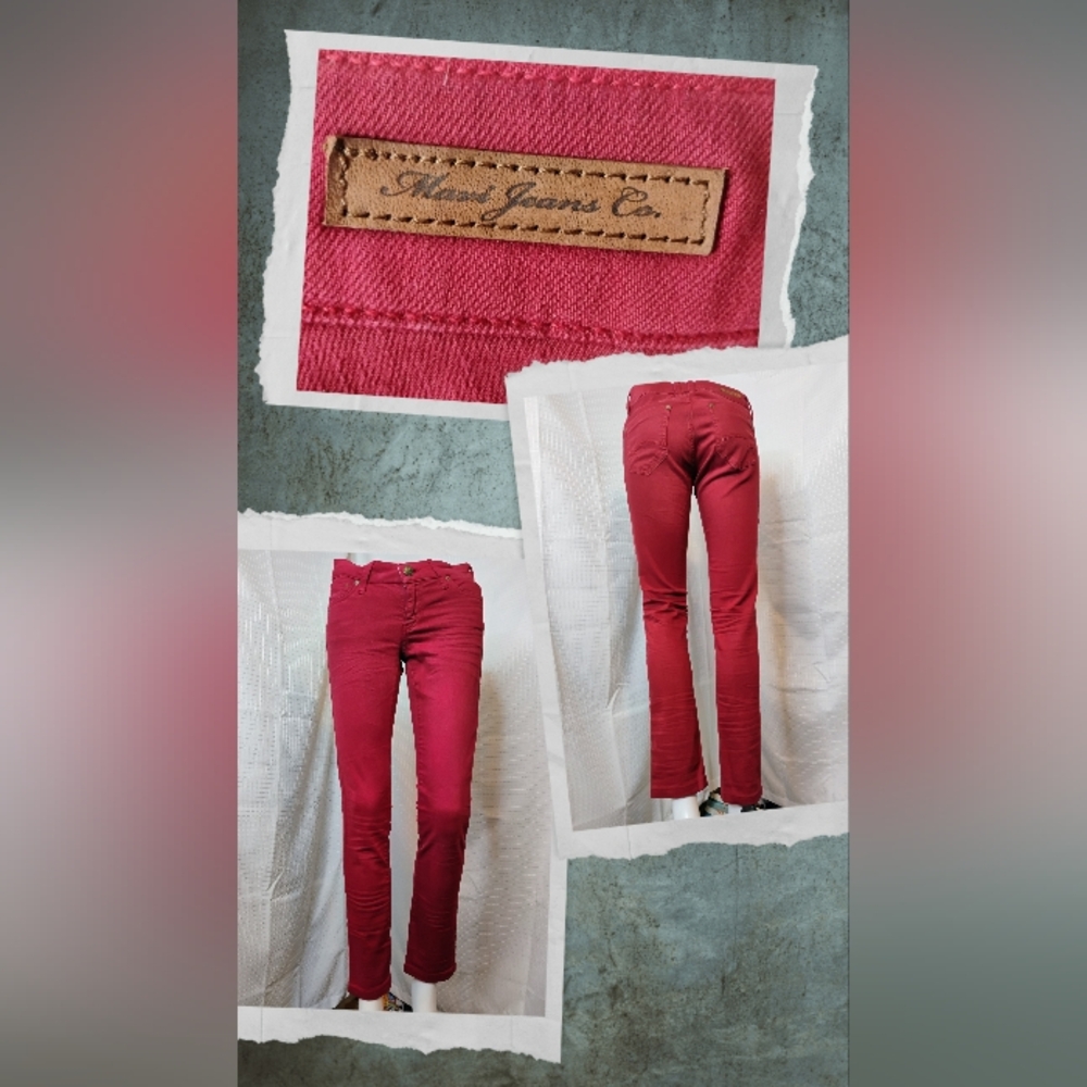 Mavi Jeans Red Low Rise Skinny